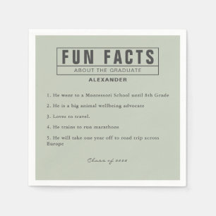Graduate Fun Fakes Eukalyptus Grünbuch Serviette