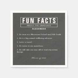 Graduate Fun Fakes Grau Kohlepapier Serviette