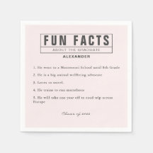 Graduate Fun Fakten Weiches Rosa Papier