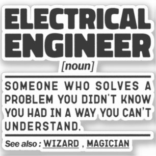 Graduate für Elektroingenieur Noun Cool Engineerin Aufkleber