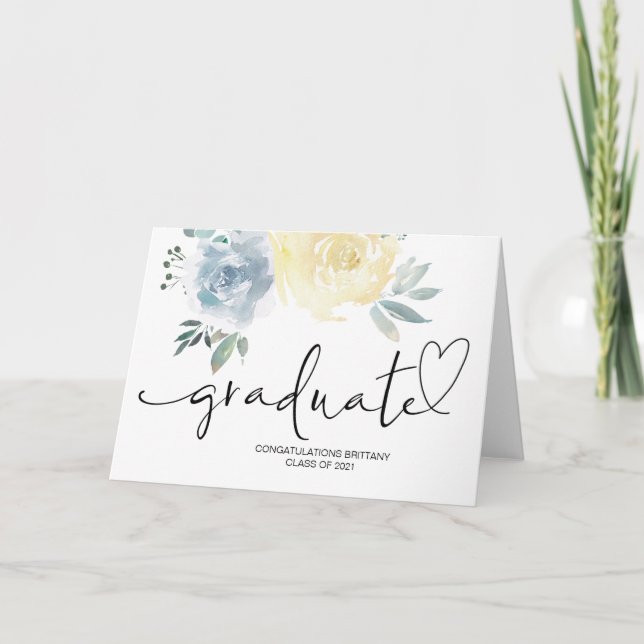Graduate Gift Uni Grad Blumenbeere Karte (Vorderseite)