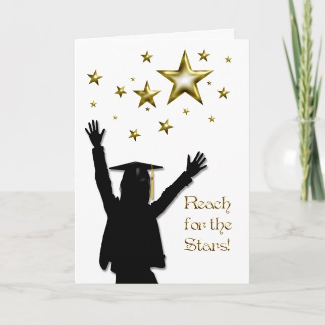 Graduate Girl Stars Karte (Vorderseite)