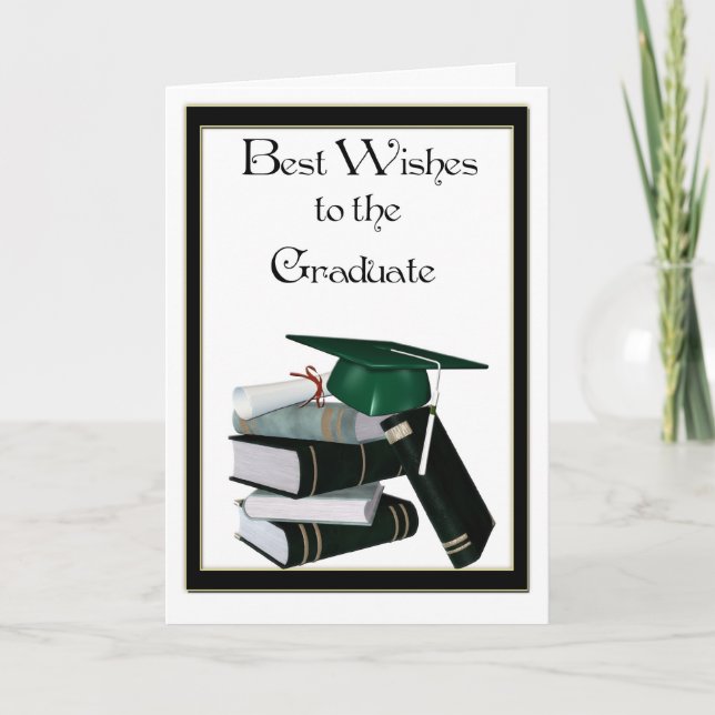 Graduate Glückwunsch Green Cap Karte (Vorderseite)