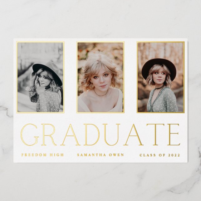 GRADUATE Gold Foil Foil Frames Ankündigung (Vorderseite)