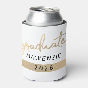 Graduate Gold Script Eleganter handgeschriebener Dosenkühler