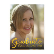 Graduate Gold Script Foto Class 2022 Abschluss