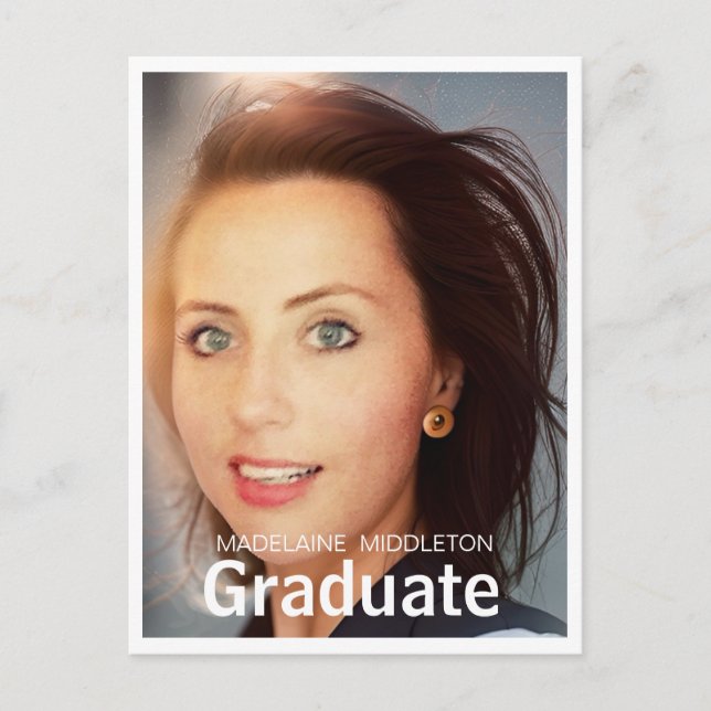 Graduate Graduate Party Foto Postkarte (Vorderseite)