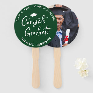 Graduate Gratulation Foto Green Fächer