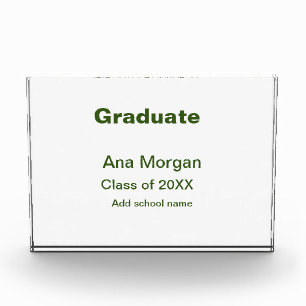 Graduate hinzufügen Namen Schule Namen Klasse von  Fotoblock