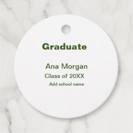 Graduate hinzufügen Namen Schule Namen Klasse von  Geschenkanhänger