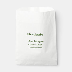 Graduate hinzufügen Namen Schule Namen Klasse von  Geschenktütchen