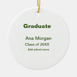Graduate hinzufügen Namen Schule Namen Klasse von  Keramik Ornament