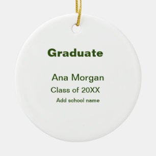 Graduate hinzufügen Namen Schule Namen Klasse von  Keramik Ornament