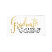 Graduate Imitats Gold Foil Handgeschriebenes Skrip