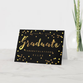 Graduate Imitats Goldene Foil Confetti Karte