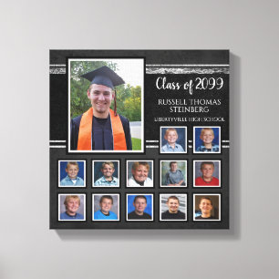 Graduate K-12 Foto Collage Keepake Leinwanddruck