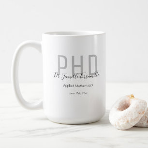 Graduate Keepake Black Gray Name PhD Kaffeetasse