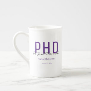 Graduate Keepake Lila Name Grad PhD Prozellantasse