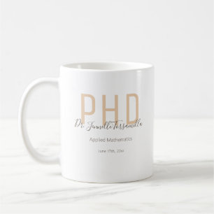 Graduate Keepake Neutrals Brawn Name Grad PhD Kaffeetasse
