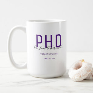 Graduate Keepsaké Purple Nom PhD Coffee Mug