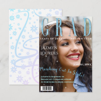 Graduate Magazine Cover Foto Abschluss Ankündigung
