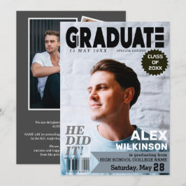 GRADUATE Magazine Cover Style Chic 5 Foto Collage Ankündigung