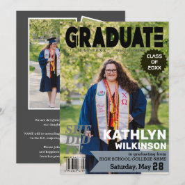 GRADUATE Magazine Cover Style Modern 5 Foto Ankündigung