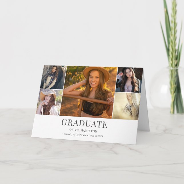 Graduate Modern 7 Foto Karte (Vorderseite)