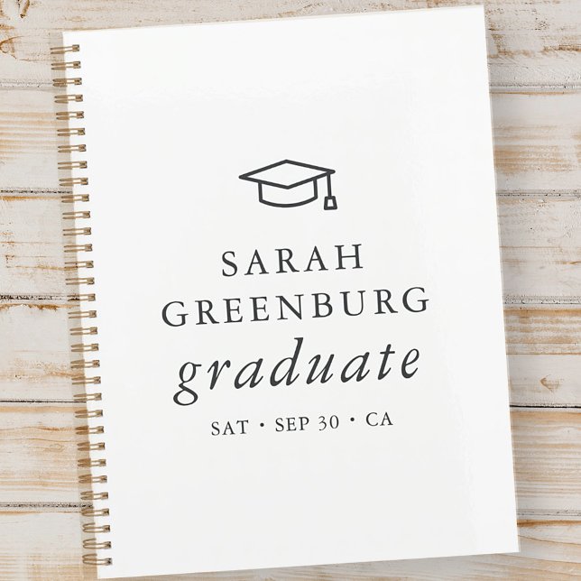 Graduate Modern Minimalistisch Simple Chic Abschlu Planer (Von Creator hochgeladen)