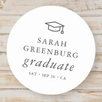 Graduate Modern Minimalistisch Simple Chic Abschlu