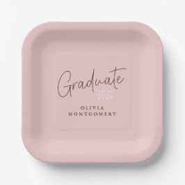 Graduate Modern Script Graduation Party Pappteller