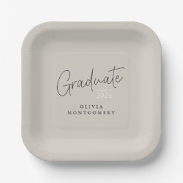 Graduate Modern Script Graduation Party Pappteller