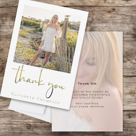 Graduate Modern Simple Calligraphy Gold Vielen Dan Dankeskarte