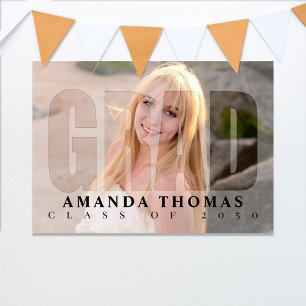 Graduate Modernes Foto Minimalistisch Typografie G Poster