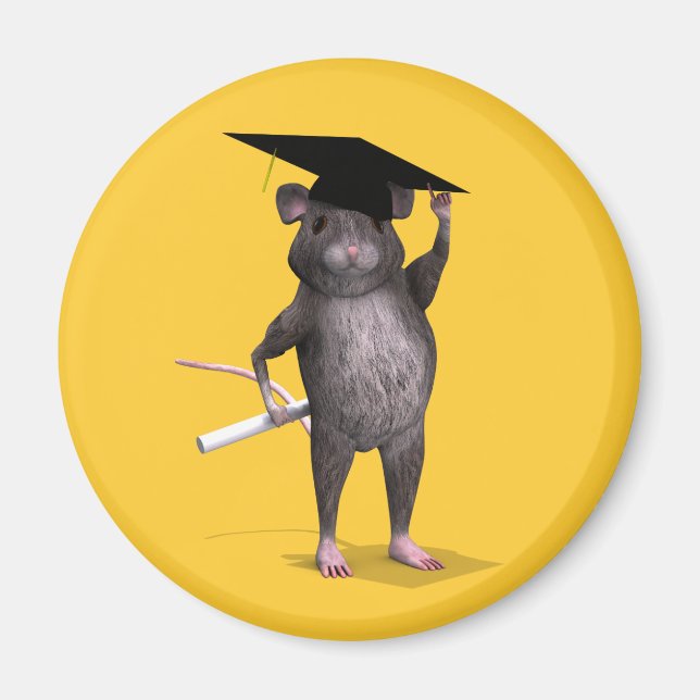 Graduate Mouse Magnet (Vorne)