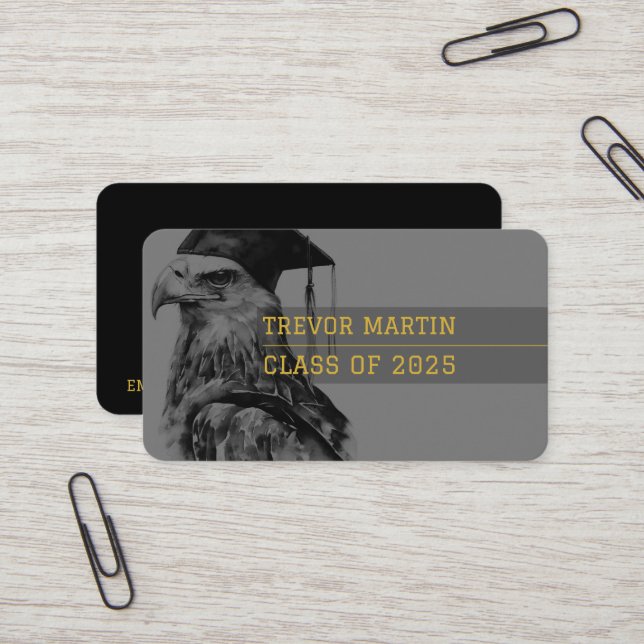 Graduate Name Card | Eagle Visitenkarte (Vorderseite/Rückseite Beispiel)