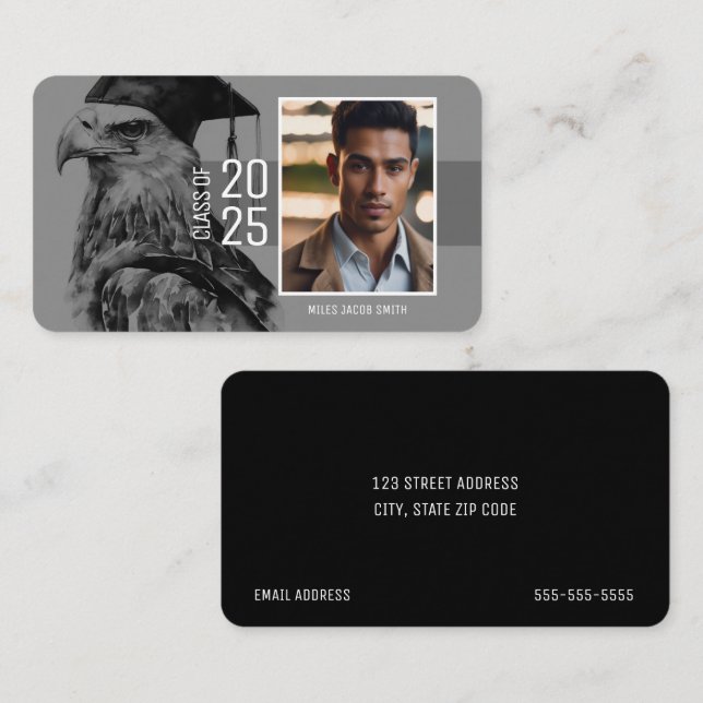 Graduate Name Card | Eagle Visitenkarte (Vorne/Hinten)