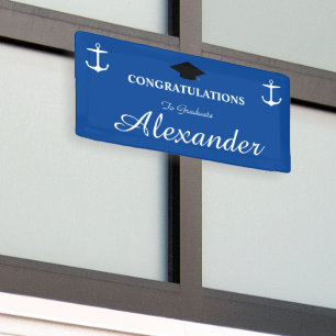 Graduate Navy Style mit Anker Banner