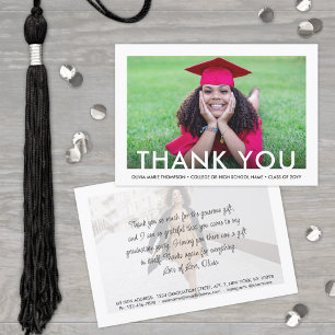 Graduate New Address 2 Foto Vielen Dank Abschluss Dankeskarte