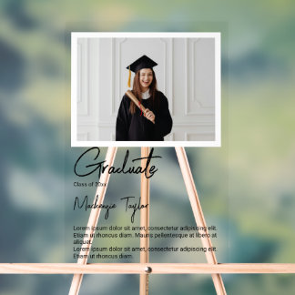 Graduate Photo and Personalized Text