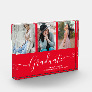 Graduate Photo Collage Graduation Rouge Photo Bloc