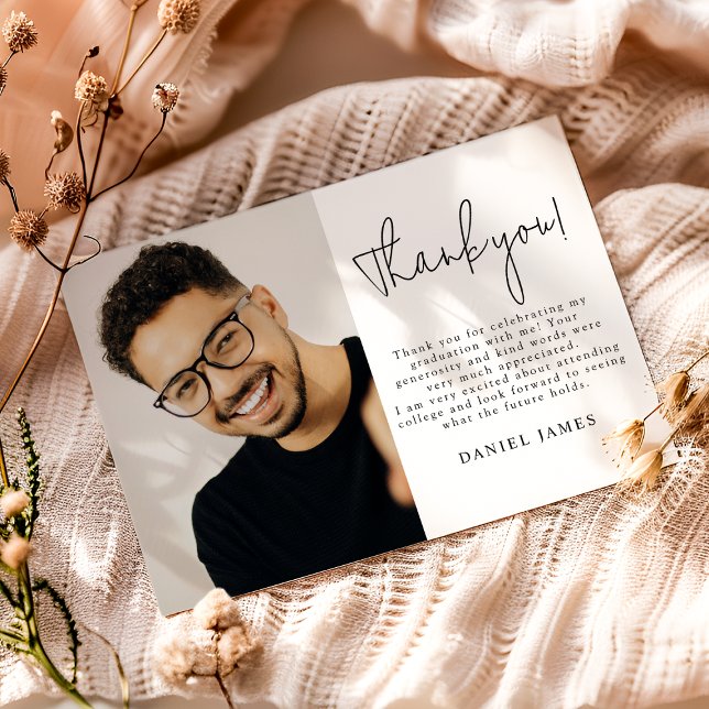 Graduate Photo Graduation Thank You Dankeskarte (Von Creator hochgeladen)