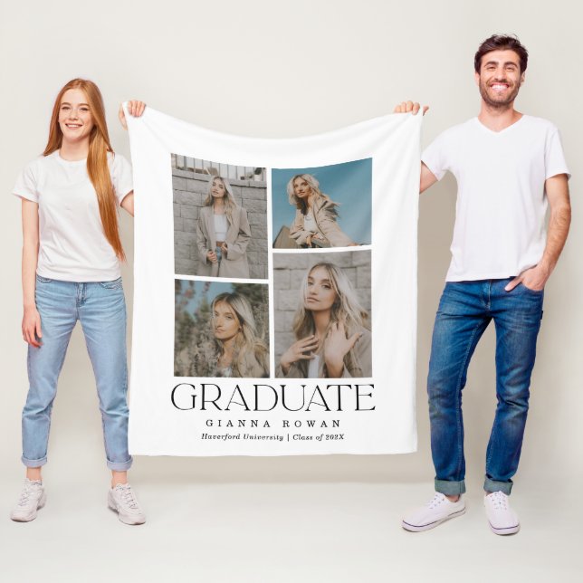 Graduate Prestige Foto Collage Blanket Fleecedecke (Beispiel)