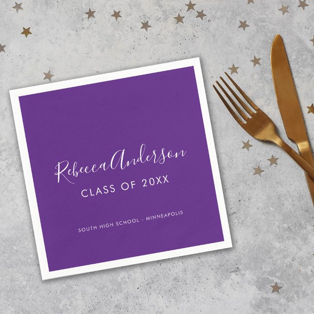 Graduate Scrip Class of 2025 Graduation Party Serviette (Von Creator hochgeladen)