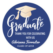 Graduate Script | | Danke Navy Blue