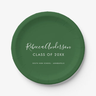 Graduate Script Dark Green Class of 2023 Pappteller