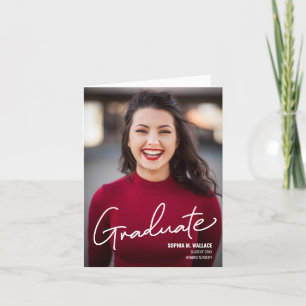Graduate Script Modernes Foto Custom Ankündigung