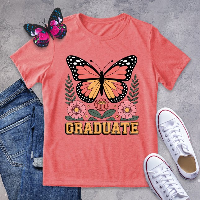 Graduate Shirt - Bold Monarch Butterfly Abschluss (Von Creator hochgeladen)