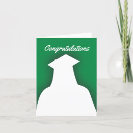 Graduate Silhouette Faltes Grußkarte Karte