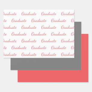 Graduate Simple Modern Abschluss Geschenkpapier Set
